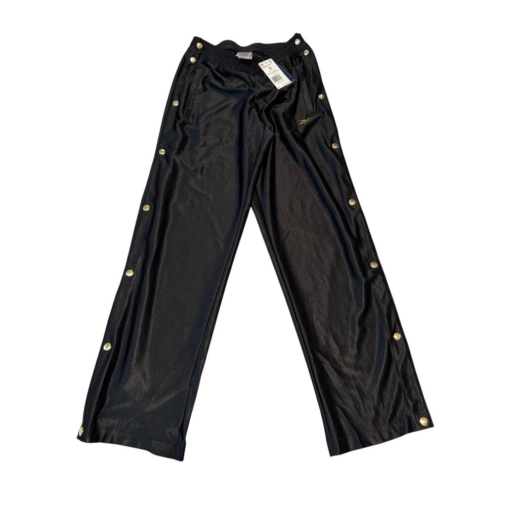 Reebok Men's Size S BB Gold Snap Pant Tear-Away Basketball Pants Black NWT $70